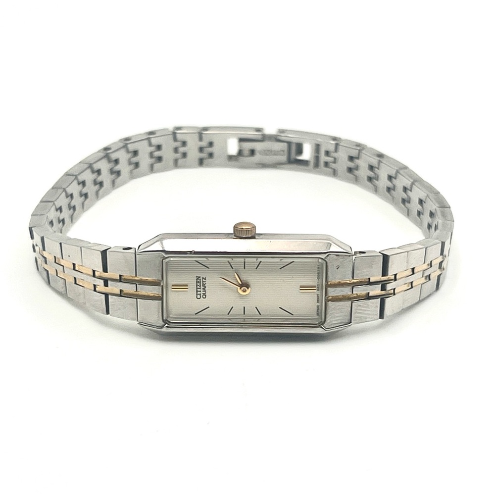 Citizen Womens Two-Tone Rectangular Bracelet Watc… - image 1